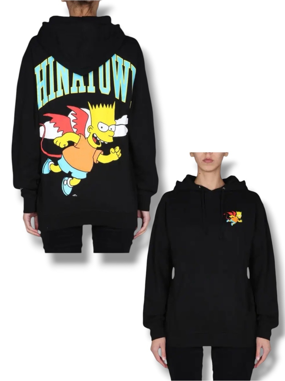 Chinatown Market Bart Simpson Devil Bart Arc Double Sided Graphic Print Hoodie